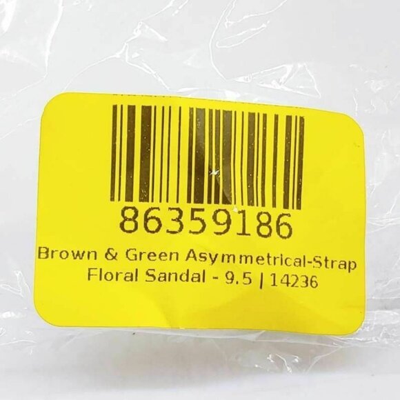 Womens Flat Sandal Brown Multicolor Floral 9.5 New - Picture 9 of 9